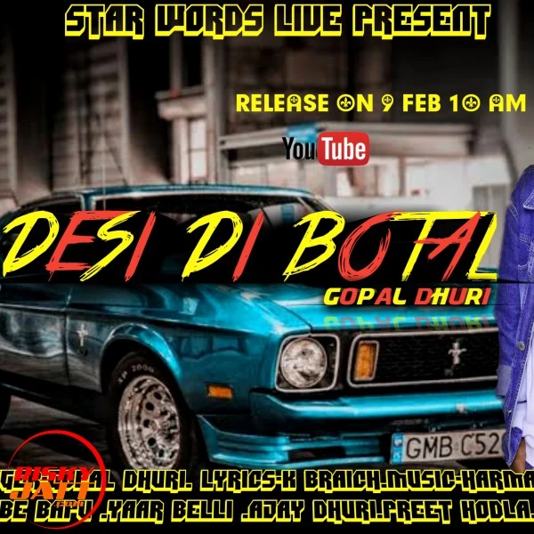 Download Desi Di Botal Lyrics by Gopal Dhuri,Preet Hodla mp3 song