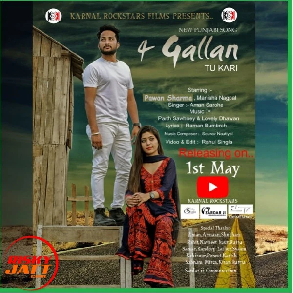 Download 4 Gallan Tu Kari Lyrics by Aman Saroha,Pawan Sharma mp3 song