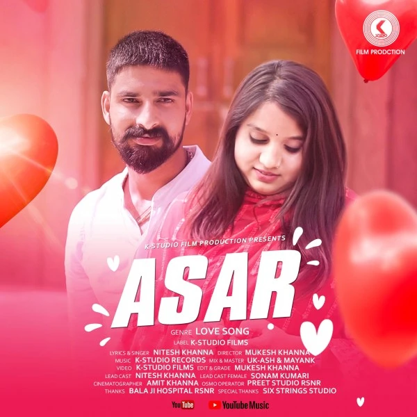 Download Asar (A Love Story) Lyrics by Nitesh Khanna mp3 song